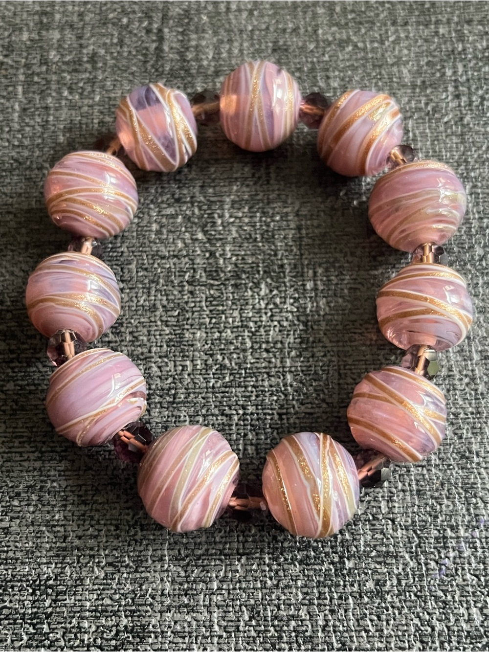 Murano glass stretch bracelet
